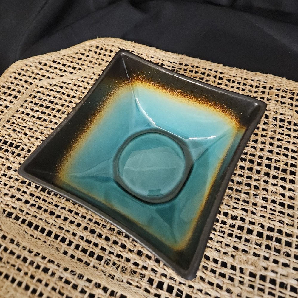 Set Of 2 Jade Moon Square Cereal Bowl Target Global Home Turquoise Brown Crackle